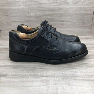 Johnston & Murphy Black Leather Lace-Up Derby Shoes